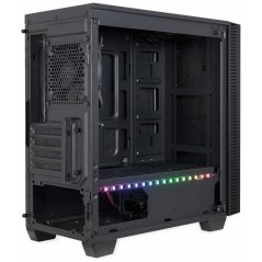 Inter-Tech X-608 Infinity Micro Tower Micro-ATX - Sleek Black, No Power Supply - Compact & Stylish Design for Ultimate Performan